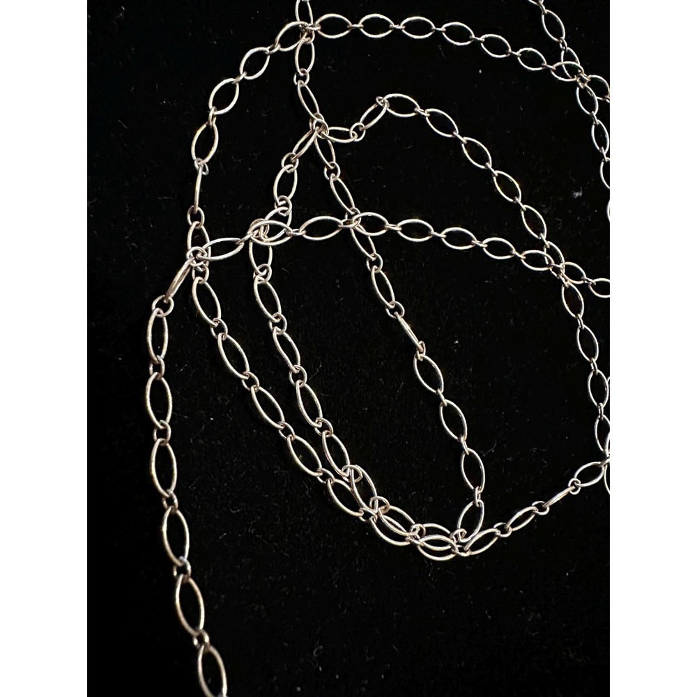 30" Tiffany & Co Oval Link Chain Sterling Silver Necklace - Picture 2 of 5
